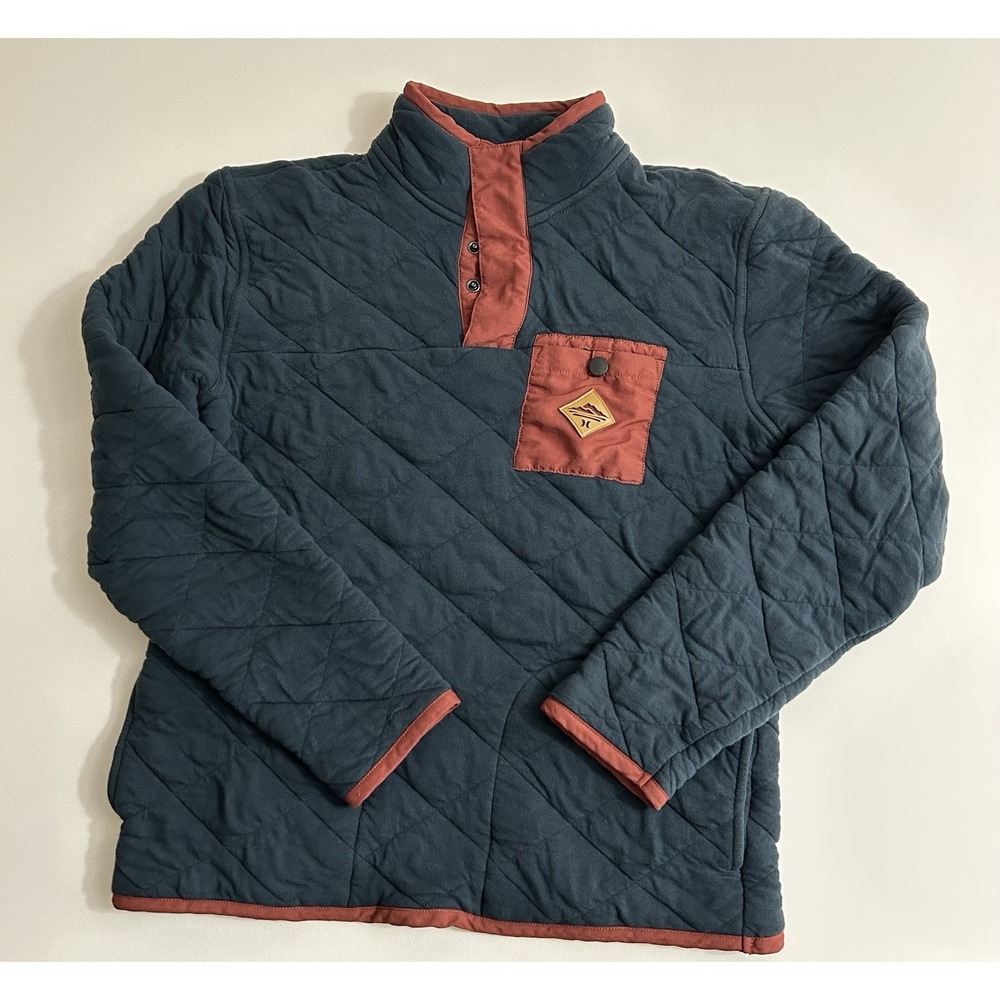 Hurley‎ Men's Middleton Quilted 1/4 Snap Fleece Pullover Sweatshirt  Small
